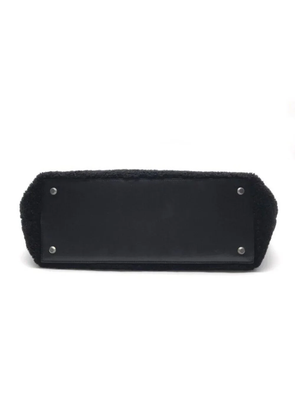 Balenciaga Tote Duty Chain Shearling Black